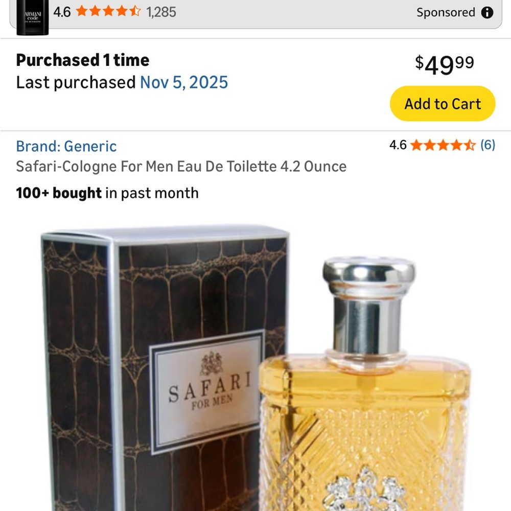 Safari For Men Eau De Toilette - Gold